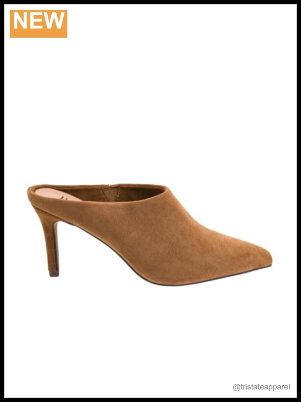 Corkys Heeled Mule Faux Suede Pointed Toe Slip On Stiletto Dress Shoe
